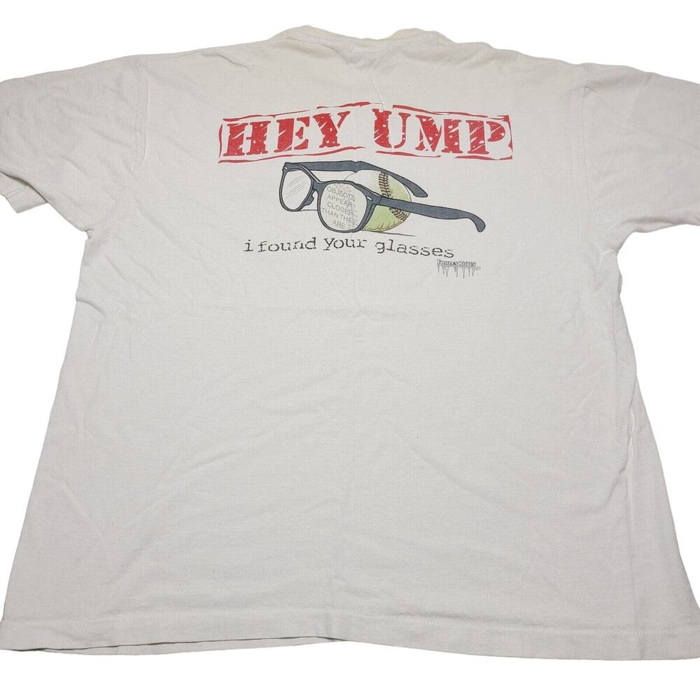 Vintage Hey Ump I Found Your Glasses T-Shirt 1996 Baseball Men's Size 2XL